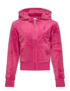 Tonal Zip Through Hoodie Tops Sweatshirts & Hoodies Hoodies Pink Juicy Couture