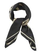 Bow Twill Sia Scarf Accessories Scarves Lightweight Scarves Black Becksöndergaard