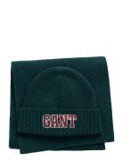 Gant 1949 Beanie Scarf Gift Set Accessories Headwear Beanies Green GANT