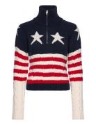 Tjw 1/4 Zip Rwb Star Sweater Ext Tops Knitwear Jumpers Navy Tommy Jeans