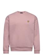 Over D Crew Neck Sweatshirt Tops Sweatshirts & Hoodies Sweatshirts Pink Lyle & Scott