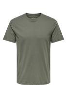 Onsmax Life Ss Stitch Tee Noos Tops T-Kortærmet Skjorte Green ONLY & SONS