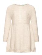 Dress Dresses & Skirts Dresses Casual Dresses Long-sleeved Casual Dresses Cream United Colors Of Benetton