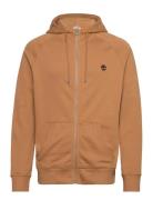 Brushed Back Full Zip Hoodie Designers Sweatshirts & Hoodies Hoodies Orange Timberland