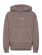 Jcokinetic Dyed Sweat Hood Jnr Tops Sweatshirts & Hoodies Hoodies Brown Jack & J S