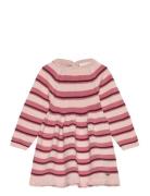 Dress Ls Y/D Knit Dresses & Skirts Dresses Casual Dresses Long-sleeved Casual Dresses Pink Minymo