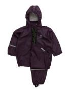 Basic Rainwear Set -Solid Pu Outerwear Rainwear Rainwear Sets Purple CeLaVi