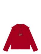 T-Shirt L/S Tops T-shirts Long-sleeved T-Skjorte Red United Colors Of Benetton