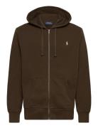 Loopback Fleece Full-Zip Hoodie Tops Sweatshirts & Hoodies Hoodies Brown Polo Ralph Lauren