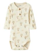 Nbngavo Emo Ls Slim Body Lil Noos Bodies Long-sleeved Cream Lil'Atelier