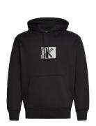 Small Ck Box Hoodie Tops Sweatshirts & Hoodies Hoodies Black Calvin Klein Jeans