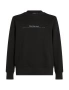 Minimal Logo Crew Neck Tops Sweatshirts & Hoodies Sweatshirts Black Calvin Klein Jeans