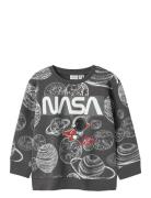 Nmmdaim Nasa Nreg Sweat Bru Nas Tops Sweatshirts & Hoodies Sweatshirts Grey Name It