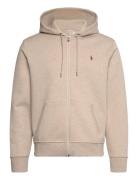 Double-Knit Full-Zip Hoodie Tops Sweatshirts & Hoodies Hoodies Beige Polo Ralph Lauren