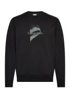 Raised Gel Logo Sweatshirt Tops Sweatshirts & Hoodies Sweatshirts Black Calvin Klein