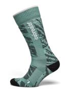 W Mer Ski+ Medium Otc Pow Sport Sport Clothing Sport Socks Green Icebreaker