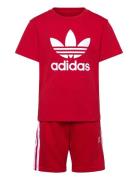 Short Tee Set Sport Sets With Short-sleeved T-shirt Red Adidas Originals