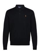 Lunar New Year Polo-Collar Sweater Tops Polos Long-sleeved Black Polo Ralph Lauren