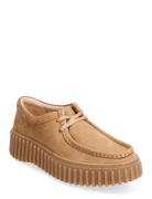 Torhill Bee D Snøresko Flade Beige Clarks