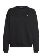 Fleece Crewneck Sweatshirt Tops Sweatshirts & Hoodies Sweatshirts Black Polo Ralph Lauren