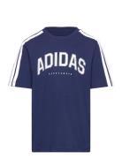 J C Colleg Tee Tops T-Kortærmet Skjorte Navy Adidas Sportswear