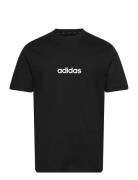 M Lin Sj T Sport Men Sports Clothes Sport Tops Sport T-Skjorte Black Adidas Sportswear