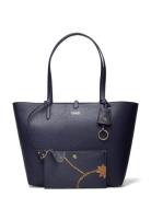 Faux-Leather Large Reversible Tote Bag Shopper Taske Navy Lauren Ralph Lauren