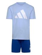 Lk Bl T-Set 160 Sets Sets With Short-sleeved T-shirt Blue Adidas Sportswear