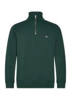 Reg Shield Half Zip Sweat Tops Sweatshirts & Hoodies Sweatshirts Green GANT