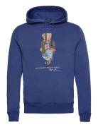 Polo Bear Garment-Dyed Fleece Hoodie Tops Sweatshirts & Hoodies Hoodies Blue Polo Ralph Lauren