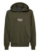 Logo French Terry Hoodie Tops Sweatshirts & Hoodies Hoodies Green Ralph Lauren Kids