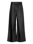 Xl Straight - Fx Leather Blacks Bottoms Trousers Leather Leggings-Bukser Black LEVI´S Women