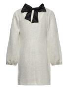 Dress With Puff Sleeves And Bo Dresses & Skirts Dresses Casual Dresses Long-sleeved Casual Dresses White Lindex