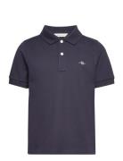 Shield Ss Pique Tops T-shirts Polo Shirts Short-sleeved Polo Shirts Navy GANT