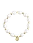 Pearl Elastic Bracelet Armbånd Smykker White Bud To Rose