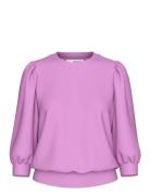 Slftenny 3/4 Sweat Top Noos Tops Sweatshirts & Hoodies Sweatshirts Purple Selected Femme