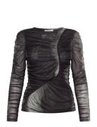 Cmcora-Blouse Tops T-shirts & Tops Long-sleeved Black Copenhagen Muse