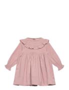 Dress Corduroy Dresses & Skirts Dresses Casual Dresses Long-sleeved Casual Dresses Pink Huttelihut