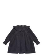 Dress Corduroy Dresses & Skirts Dresses Casual Dresses Long-sleeved Casual Dresses Navy Huttelihut