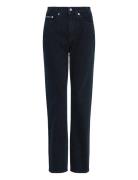 High Rise Straight Bottoms Jeans Straight-regular Navy Calvin Klein Jeans