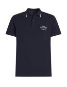 Left Chest Graphic Reg Polo Tops Polos Short-sleeved Navy Tommy Hilfiger