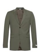 Jerrett Suits & Blazers Blazers Single Breasted Blazers Khaki Green Tiger Of Sweden