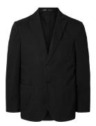 Slhreg-Glen Washed Blz Suits & Blazers Blazers Single Breasted Blazers Black Selected Homme