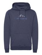 F2F Organic Cotton Hoodie Tops Sweatshirts & Hoodies Hoodies Blue Helly Hansen