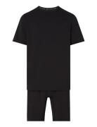 S/S Short Set Pyjamas Nattøj Black Calvin Klein