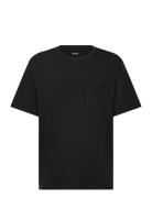 S/S Crew Neck Tops T-Kortærmet Skjorte Black Calvin Klein