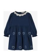 Elmo Heart Ls Dress Dresses & Skirts Dresses Casual Dresses Long-sleeved Casual Dresses Navy Fliink