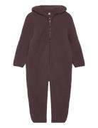 Pram Suit Wool Fleece  Outerwear Fleece Outerwear Fleece Suits Brown Huttelihut