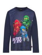 Lwtaffy 116 - T-Shirt L/S Tops T-shirts Long-sleeved T-Skjorte Navy LEGO Kidswear