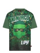 Lwtaffy 118 - T-Shirt S/S Tops T-Kortærmet Skjorte Green LEGO Kidswear